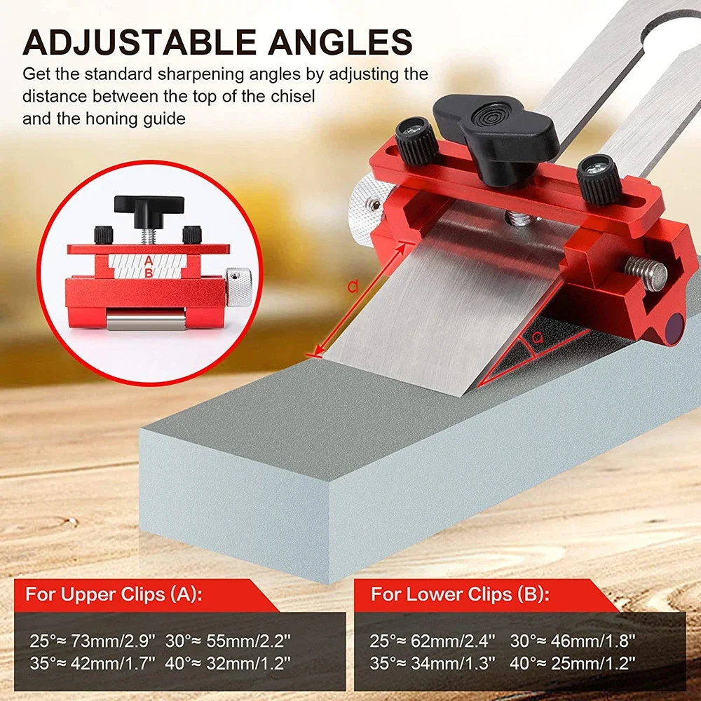 

Направляющая для заточки кромок, заточный зажим для стамесей 0-2,25 дюймов, строгальные лезвия 0,25-2,5 дюймов, плоское долото, инструменты, направляющая для заточки в комплекте