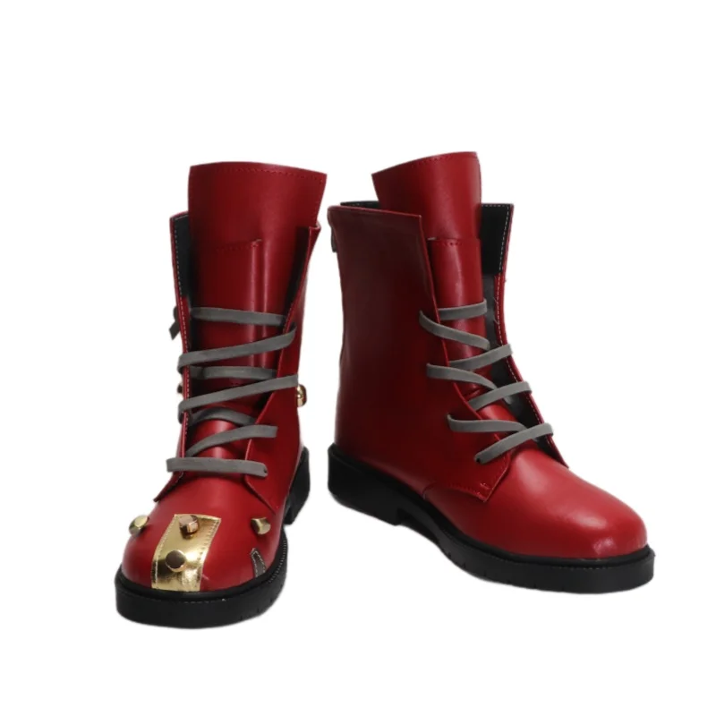 LOL Arcane2 Vi LOL Buty do Cosplayu Gra Halloween Karnawał Czerwone Buty ze Skóry PU Wykonane na Zamówienie