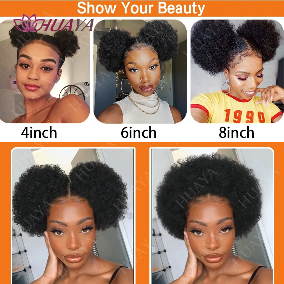 الأفرو نفخة الرباط ذيل حصان الرجعية غريب مجعد ذيل حصان شعر مستعار كليب في كعكة شعر مستعار للنساء تطويلة شعر من الألياف