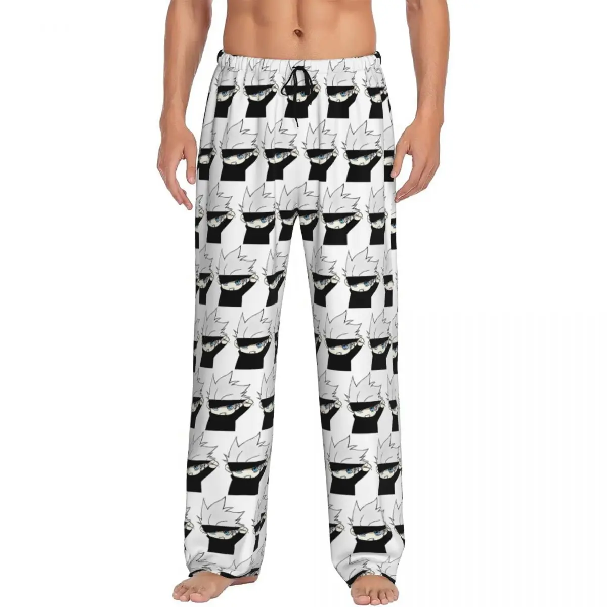 

Custom Gojo Manga Kawaii Japanese Anime Pajama Pants Men Sleepwear Sleep Lounge Bottoms with Pockets