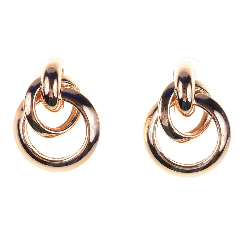 Foreign trade hot-selling new earrings, fashionable big-name ring alloy earrings, cross-border accessories manufacturers