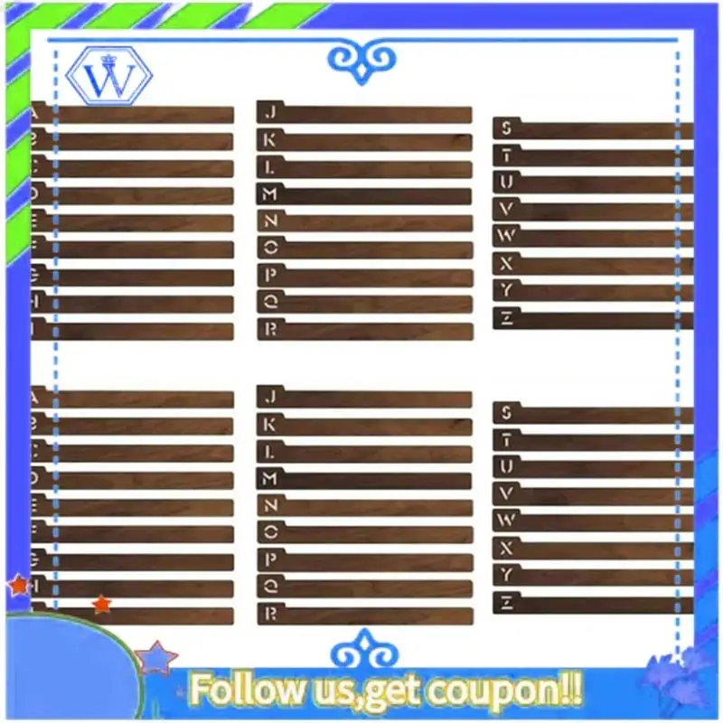 A55P-Vinyl Record Dividers,Record Dividers,Alphabetical Vinyl Record Storage Dividers A-Z Durable Easy Install Easy To Use (2 Se