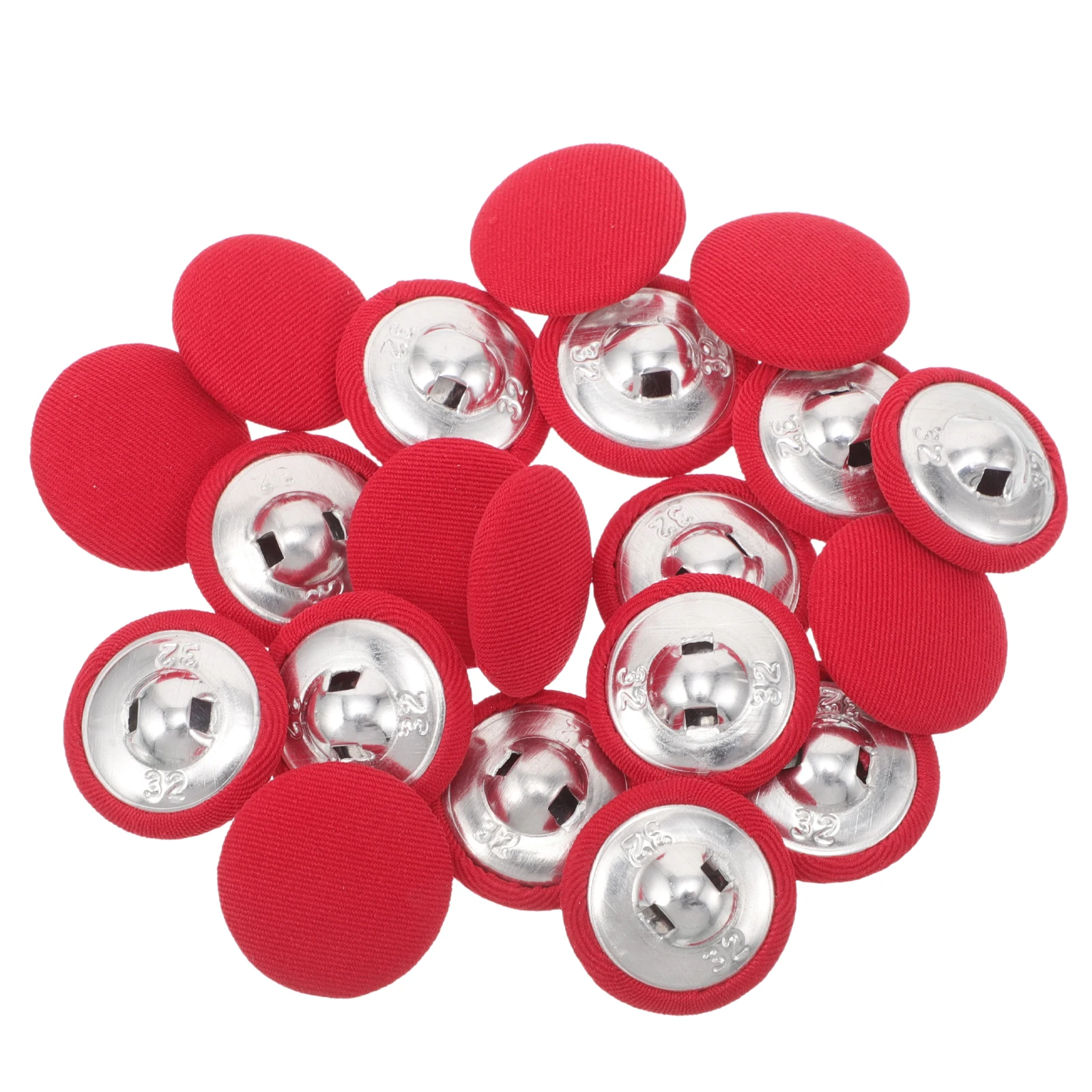 

20 Pcs Coat Round Fabric Covered Buttons for Men Hidden Clothes Vintage Craft Sewing Clothing Diy Blouse Toddler