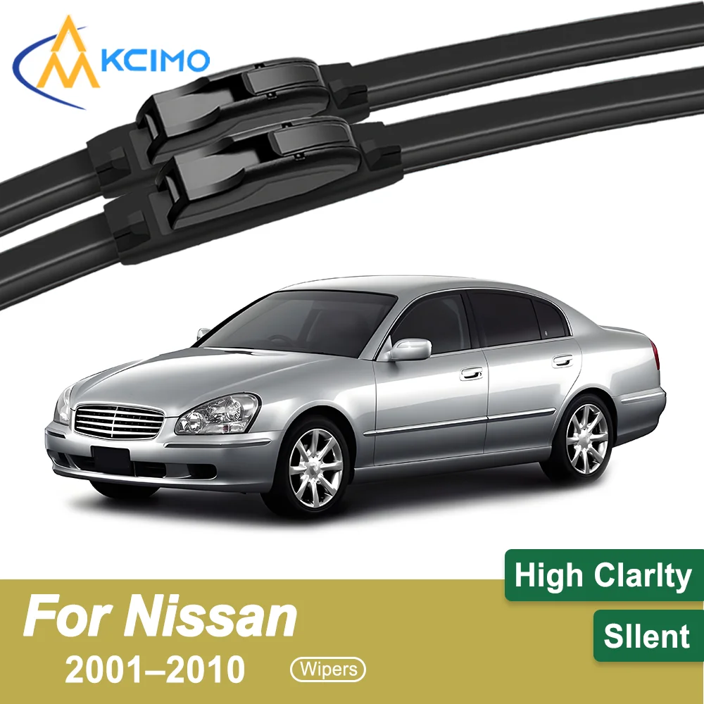 

2-Pack Premium All-Weather Wiper Blades for Nissan Cima F50 2001–2010 Quiet Streak-Free Uninterrupted Visibility