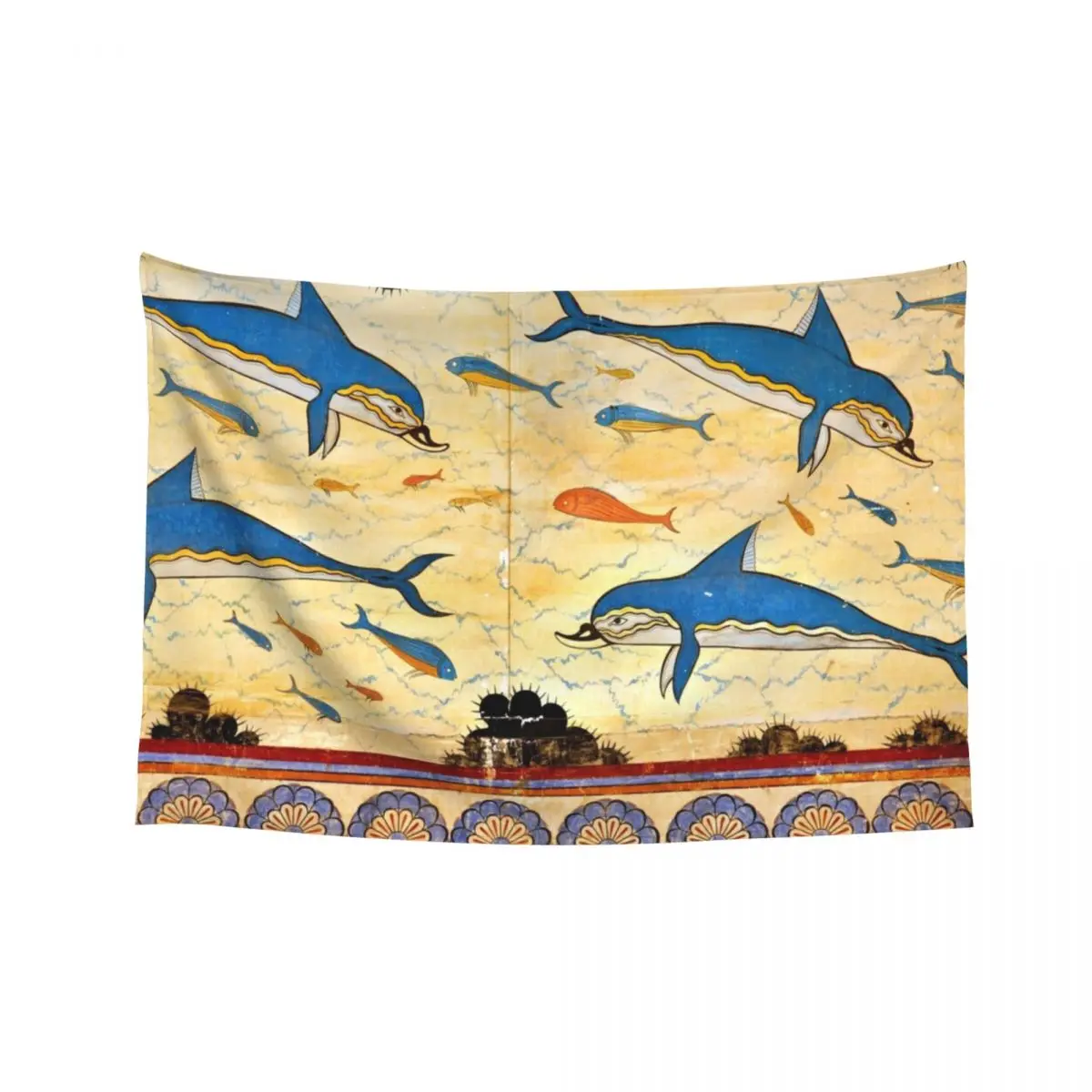 

The Minoan Dolphins Tapestry Decorations For Your Bedroom Decoration For Rooms Wallpaper Wall Tapestries Tapestry
