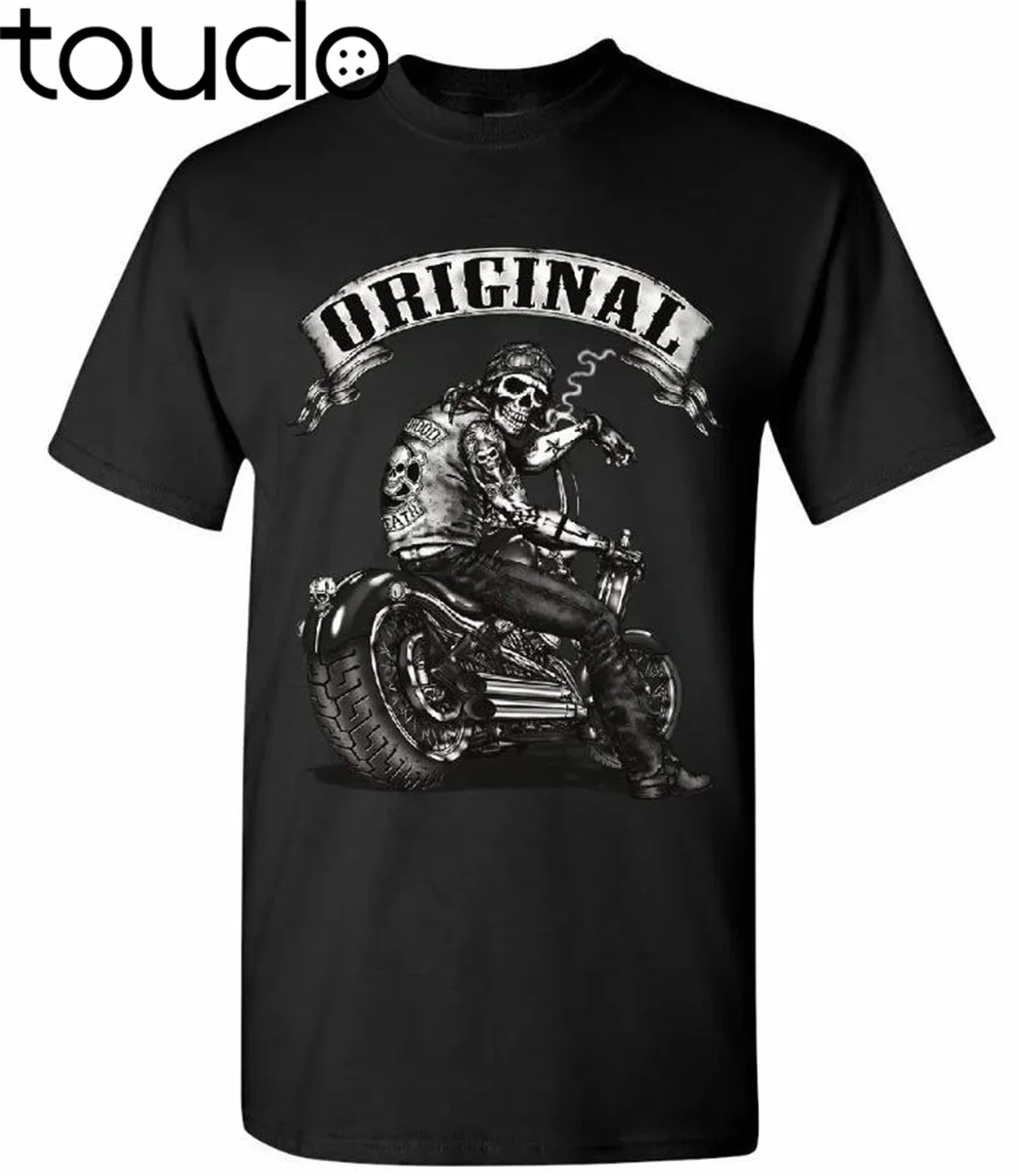 Original Biker Skull T-Shirt Ride Or Die Route 66 Motorcycle Mc New T Shirt Men Summer Casual Design T Shirt