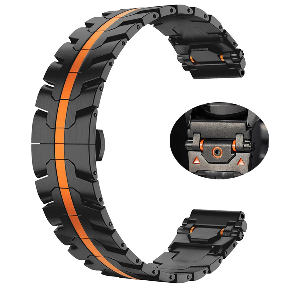 22 مللي متر/20 مللي متر سوار معصم من الفولاذ المقاوم للصدأ لساعة هواوي 4/4 برو GT5 GT4 GT3 46 مللي متر سوار ربط للرجال لهاتف سامسونج جالاكسي 5/7 6 كلاسيك