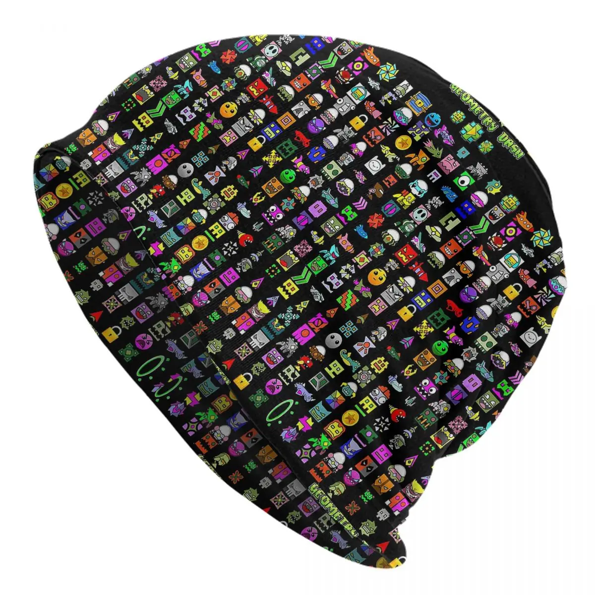 Geometry Dash Men Women Adult Beanies Caps Knitted Bonnet Hat Warm Hip Hop Autumn Winter Outdoor Skullies Hats
