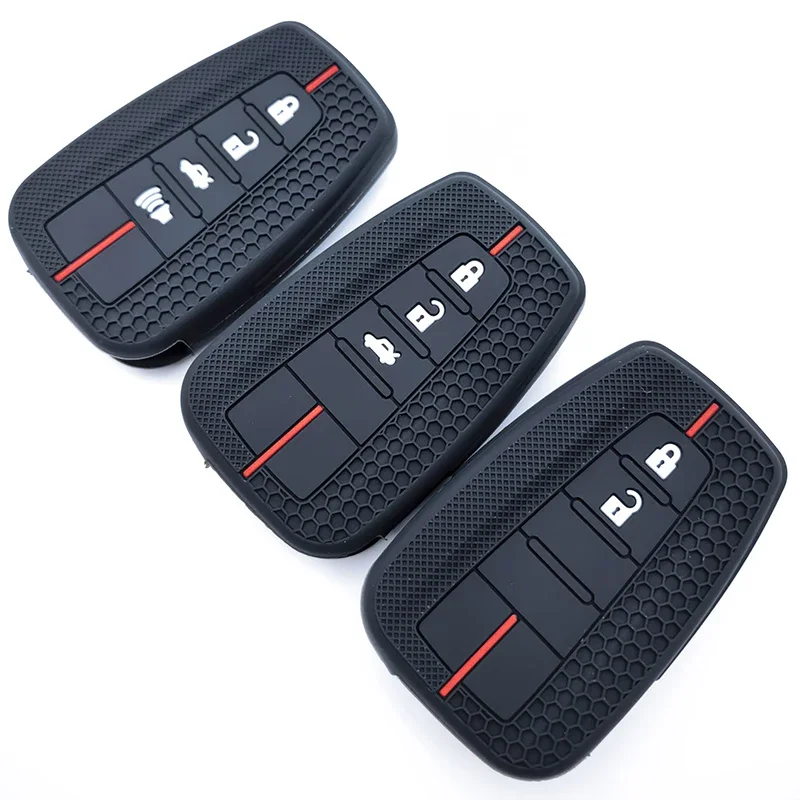For Toyota CHR Camry Corolla RAV4 Highlander C-HR Prius Land Cruiser Prado Silicone Remote Car Key Case Cover Shell Accessories