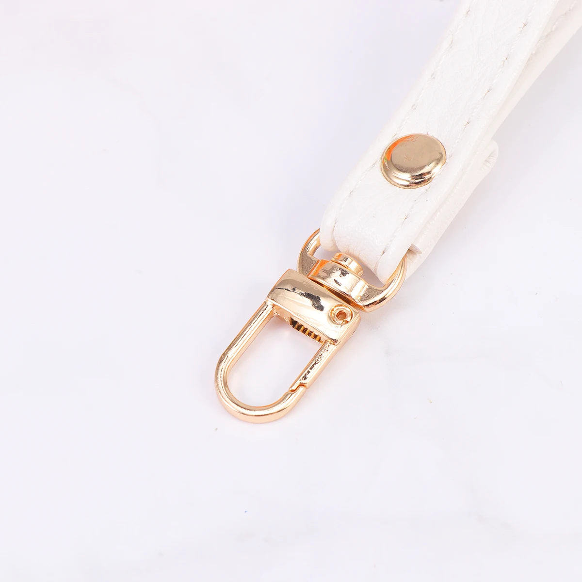 

Wrist Lanyard Handbag Strap White Key Wristlet for Keys Metal Clutch Hardware Keychain Wrislet Miss