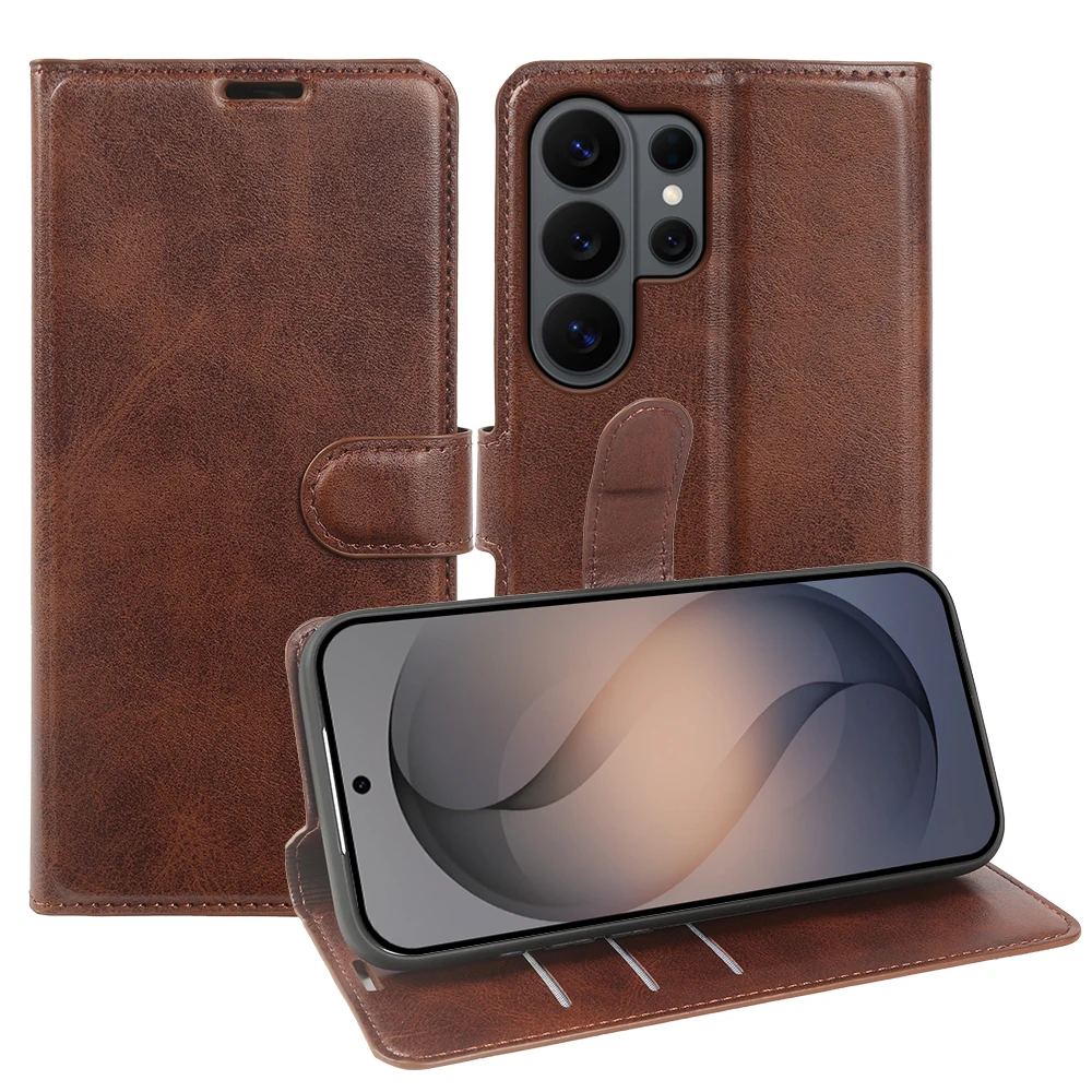 

Leather Flip Wallet Case for Samsung Galaxy S26Ultra S25 Edge S24 Plus S23 S22 S21 FE Magnetic Card Slot Holder Cover Funda