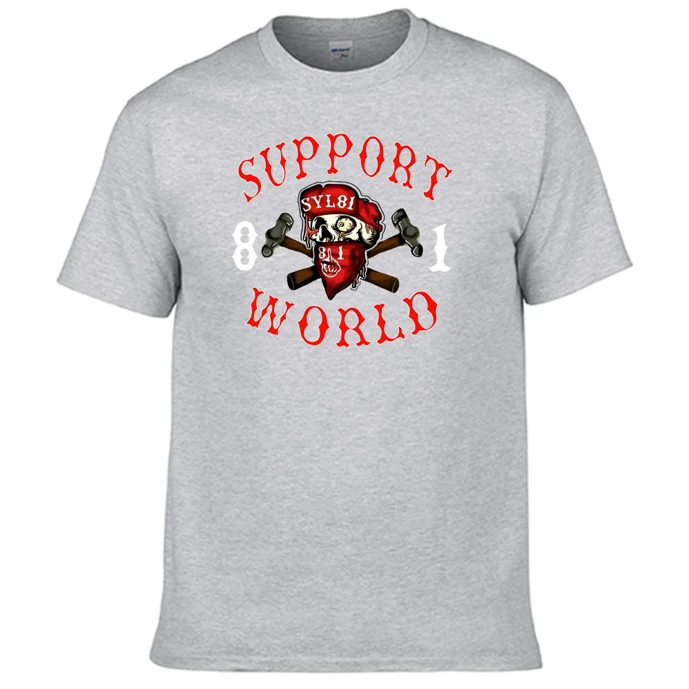 Support 81 World Hells Angels T Shirt 100% Cotton Top Sales Shirt N02