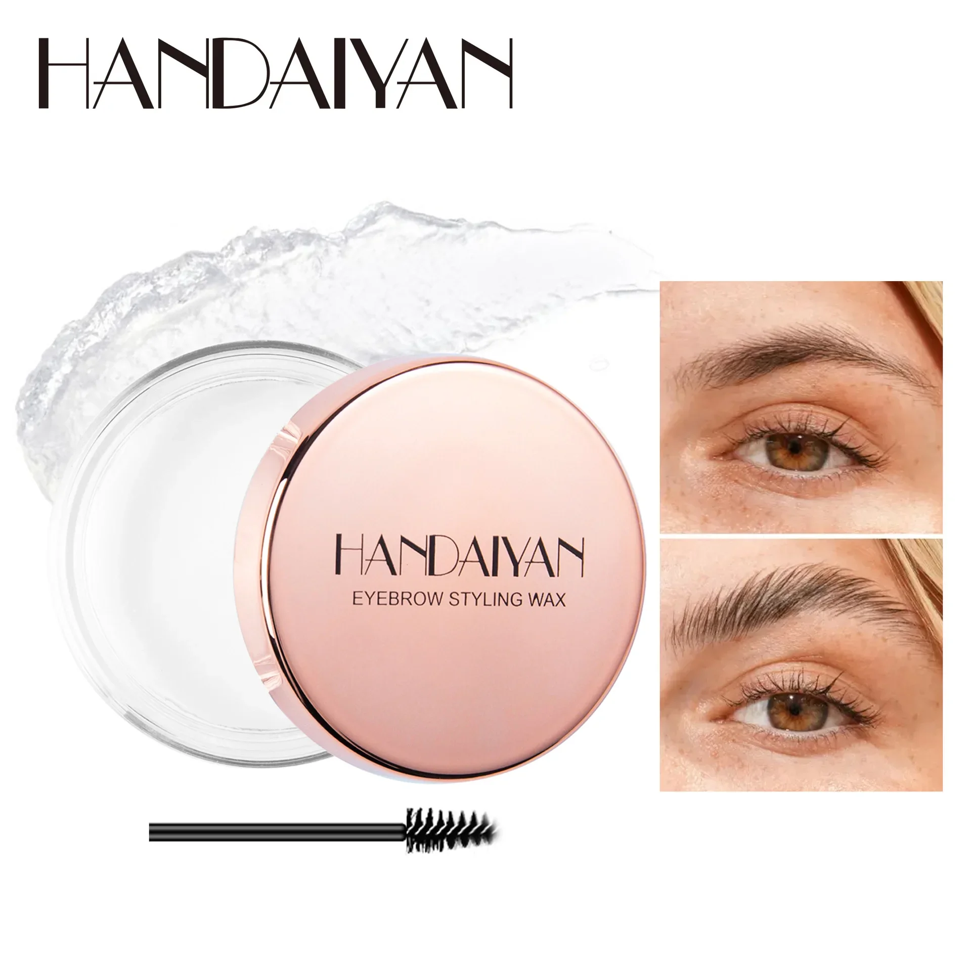 Pomada de jabón Natural para cejas, Gel de cera para maquillaje, 1 piezas, resistente al agua