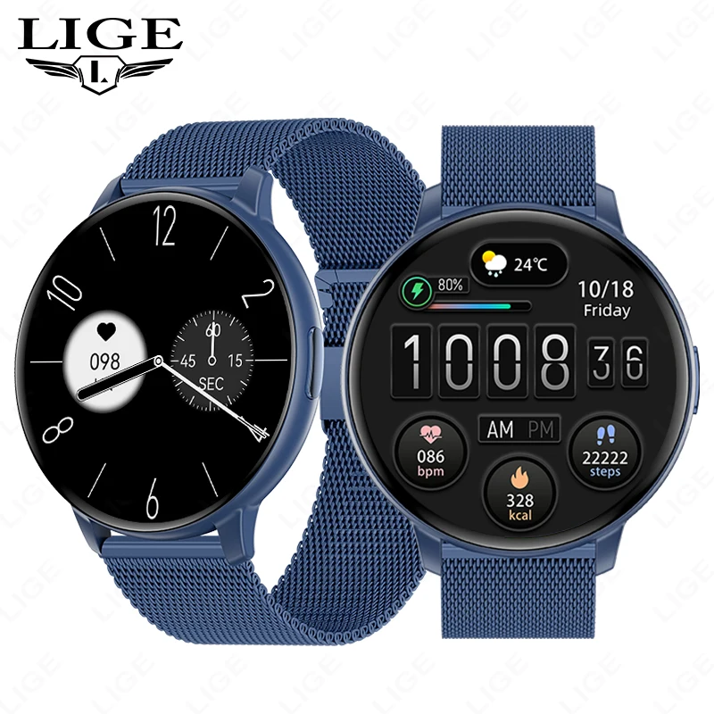 

LIGE IP67 Waterproof Smartwatch Voice Assistant Heart Rate Monitor 2025 New Bluetooth Call Sports Fitness Tracker Smart Watches