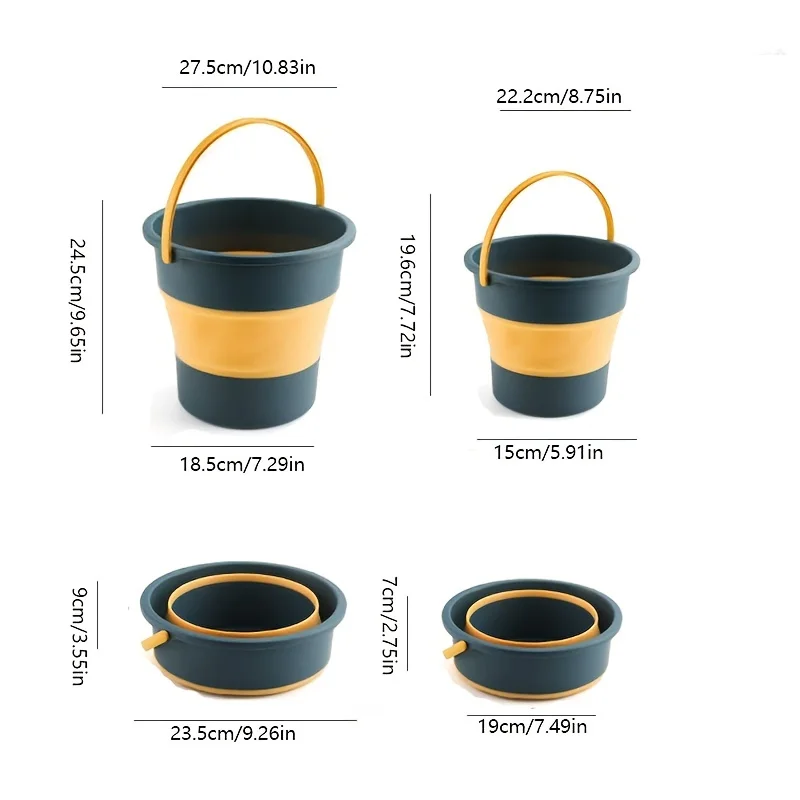 Convenient Folding Bucket Car Folding Bucket Folding Fishing Bucket Collapsible Fishing Travel Camp Outdoor Sport Storage