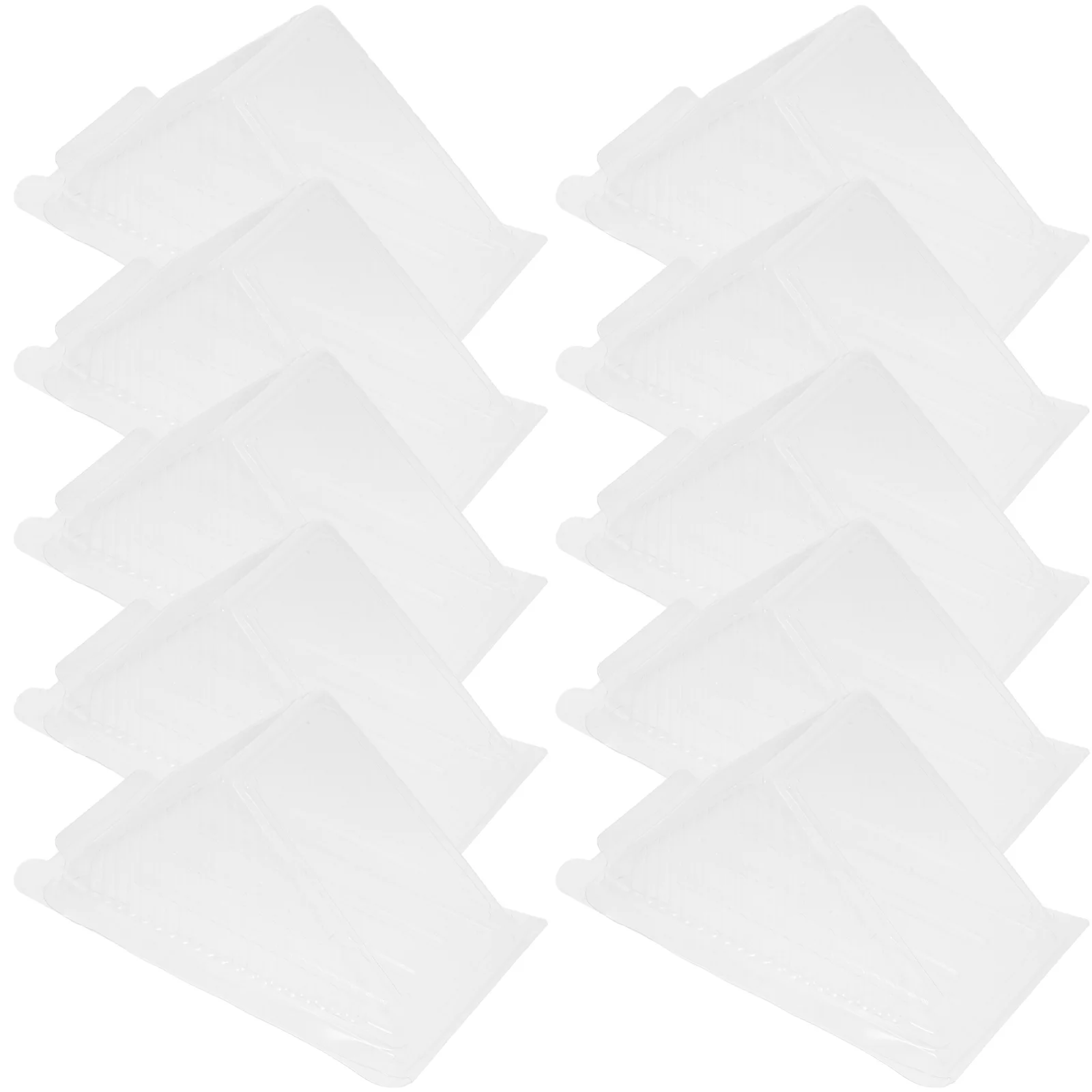 

200 Pcs Packing Box Transparent Food Containers Plastic Sandwich Triangle Cake Disposable Portable Cheesecake Pie Boxes