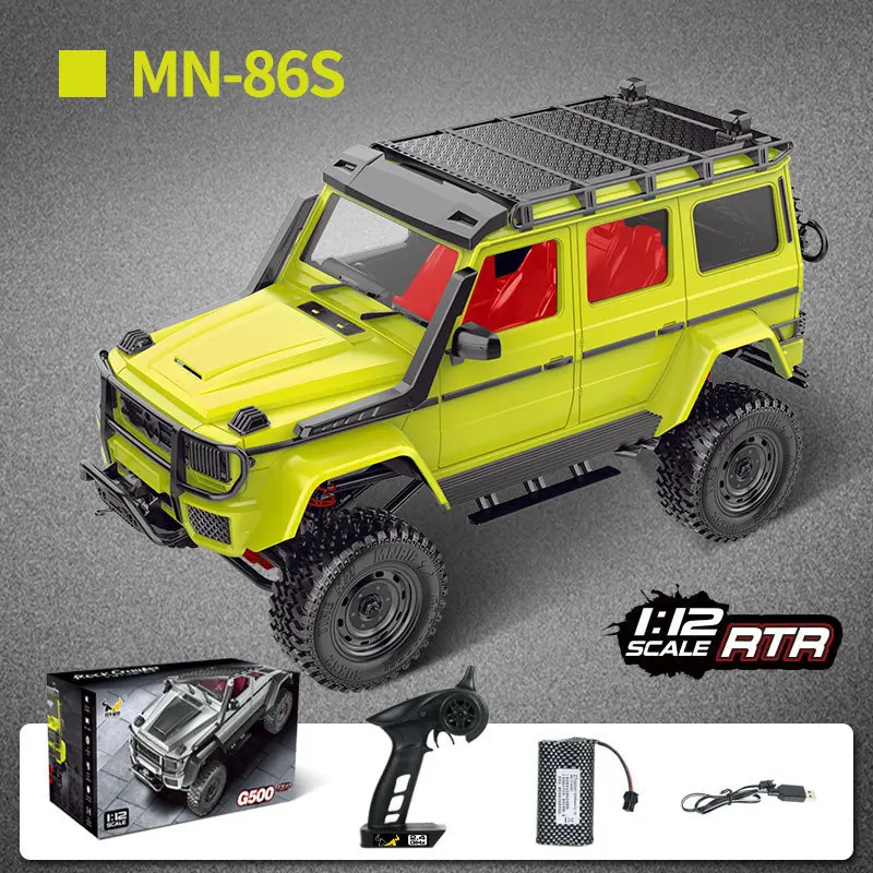 1/12 Four-Wheel Drive Climbing Model Car Mangniu Mn86s Classic G500 Full Scale Rc Remote Control Model Off-Road Vehicle Led Ligh