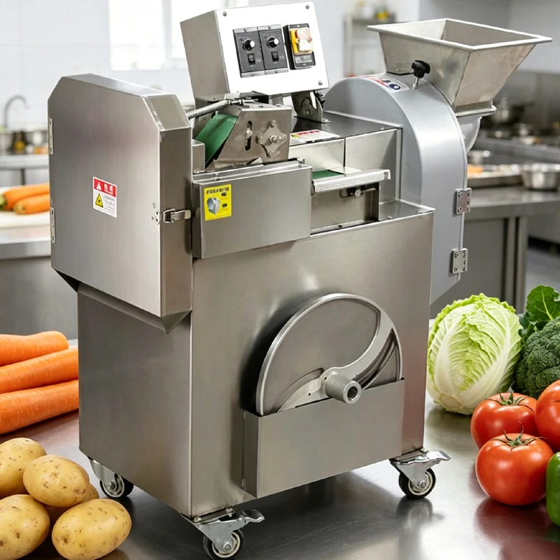 Double Head Commercial Vegetable Cutter For Catering Shop Canteen Slice Shred Dice Segment Machine Vegetable Cutter Machine