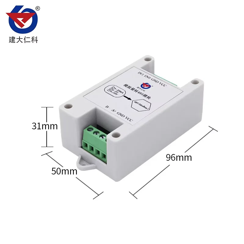 Módulo analógico a 485 Convertidor de adquisición de entrada analógica protocolo modbus de alta precisión 4-20ma