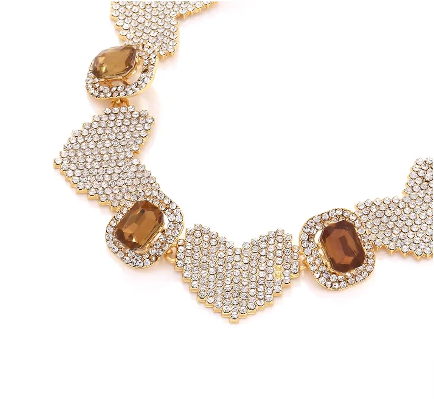 Europe and the United States big-name luxury design full of diamonds hanging necklace Joker.