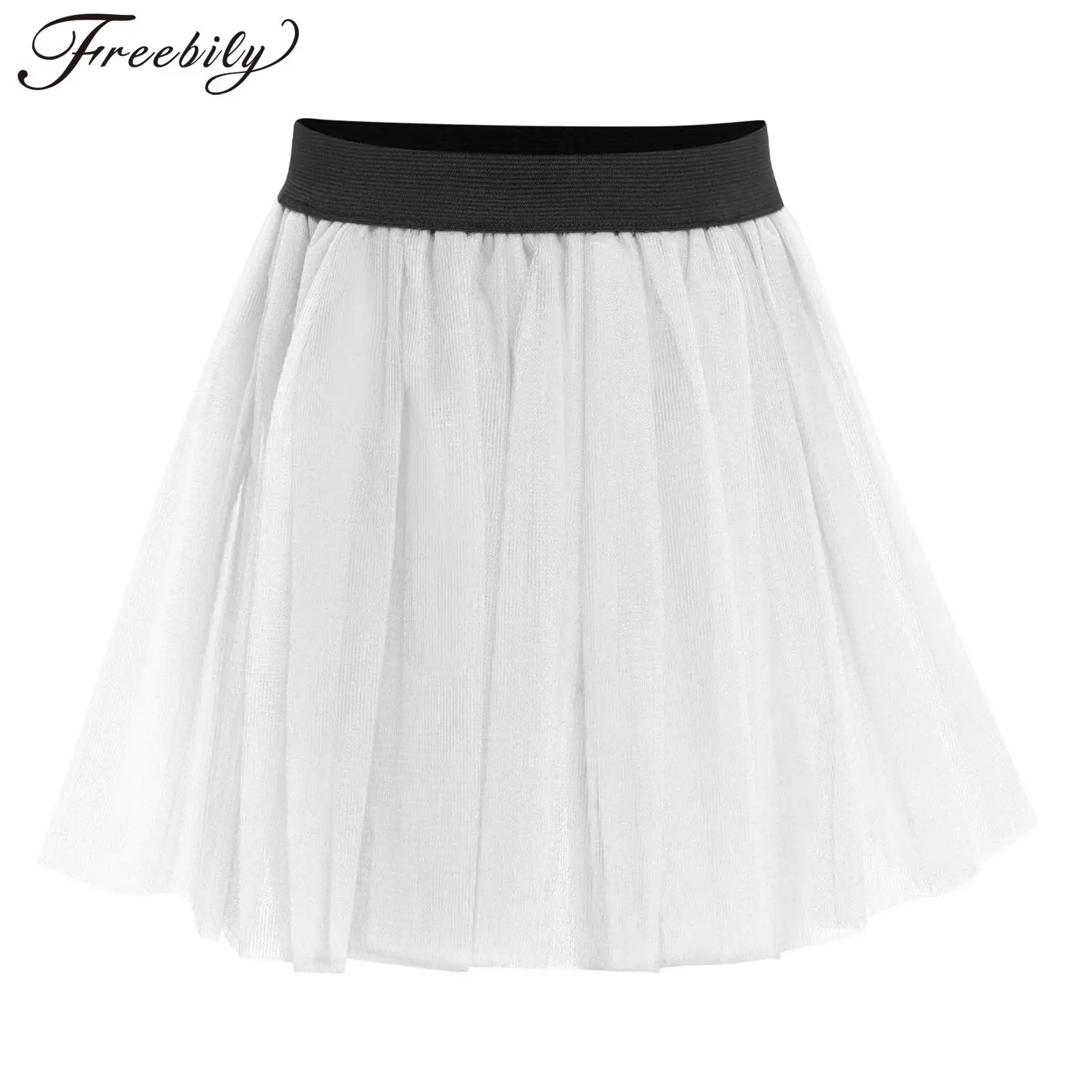 

Детская юбка-пачка для балета и танцев для девочек, эластичный пояс, многослойные тюлевые юбки, балерина, гимнастика, йога, тренировки, танцевальная одежда