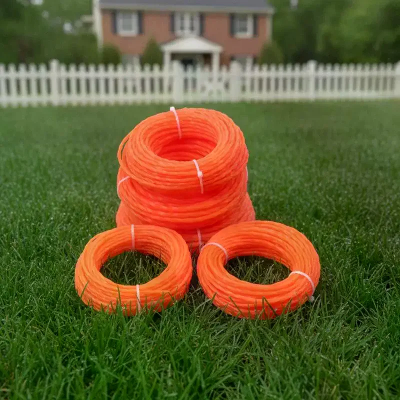 1 PCS Trimmer Line Grass 15m 2.4mm/2.7mm/3mm/4mm Nylon Spiral Brush Cutter Rope Lawn Mower Head Accessory