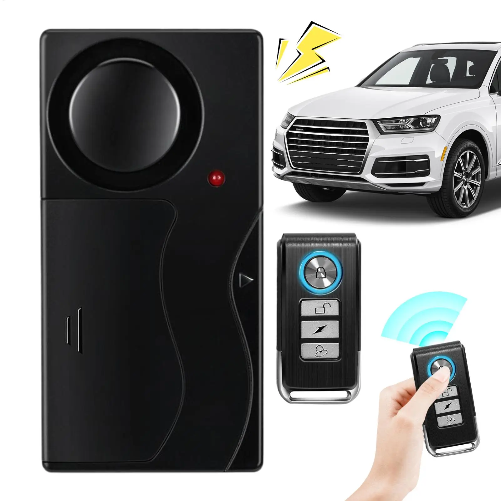 

Car Anti-Theft Vibration Alarm Wireless Remote Vibration System Automobile Anti Theft Warning Device Motorcycle Burglar Alarm