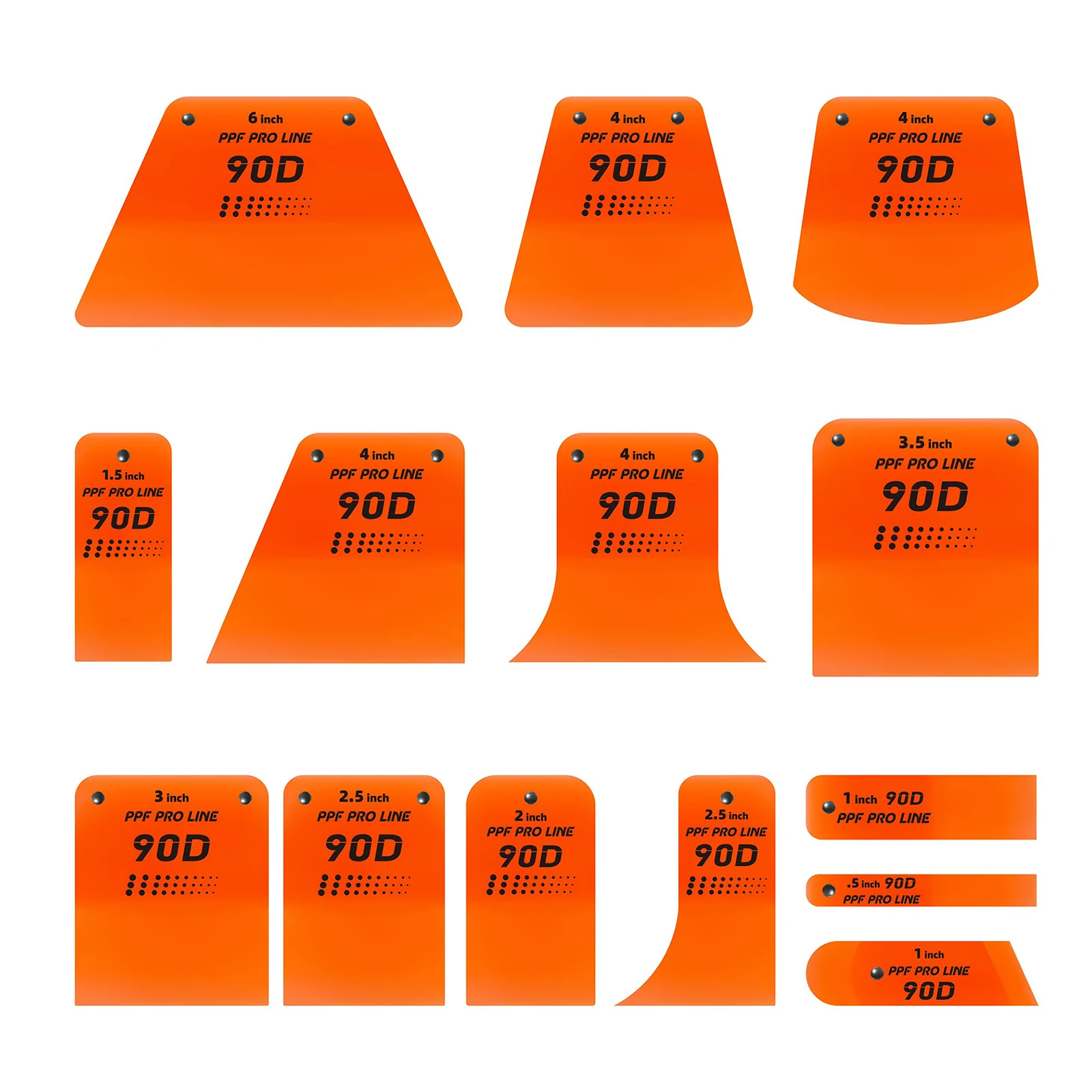 EHDIS 14PCS Magnetic PPF Rubber Squeegee Set with Packaging Box Car Tint Multi Shaped Silicone Scrapers for Film Installation