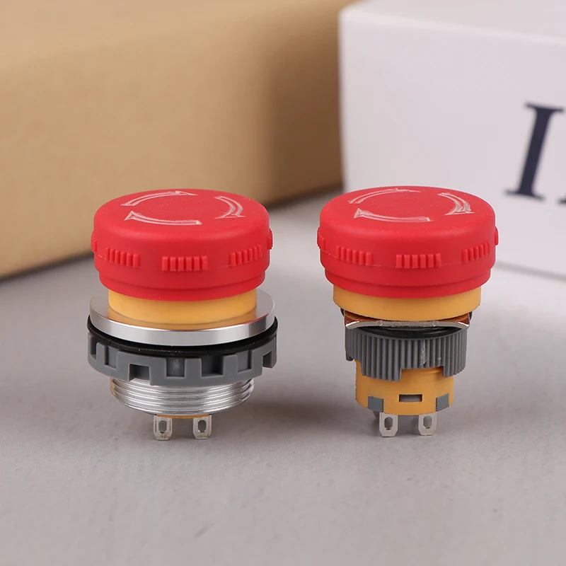 

Круглая пластиковая кнопка аварийной остановки Грибовидный аварийный выключатель Самоблокирующаяся остановка зарядки Стопа Отключение питания ВКЛ. ВЫКЛ 16/22 мм