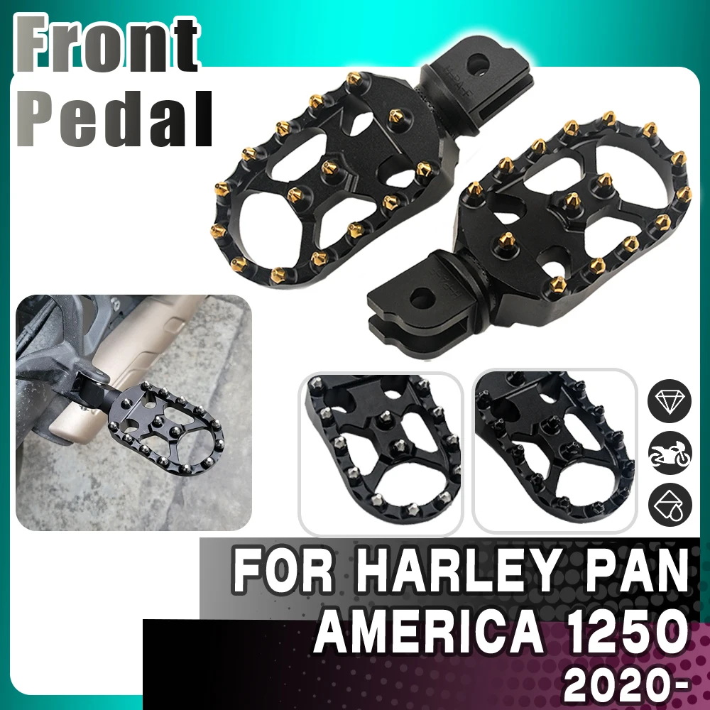 Motorcycle CNC Aluminum Footpegs Pedal For Harley PAN AMERICA 1250 Special 2020- PA1250 360° Roating Front Rider Foot Pegs Rests