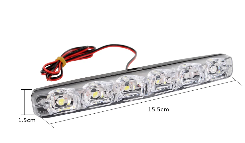 Uniwersalne światła do jazdy dziennej DC 12V DRL 6 diod LED do stylizacji samochodu Samochodowe światła do jazdy dziennej LED — zdjęcie 5