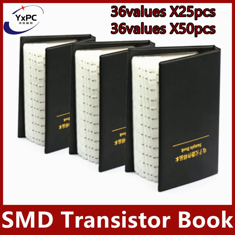 

SMD Transistor triode Kit 36 kinds x25/50pcs SOT-23 Commonly Assorted Sample Book Chip Triode Book S9012 S9013 S8050 S8550 TL431