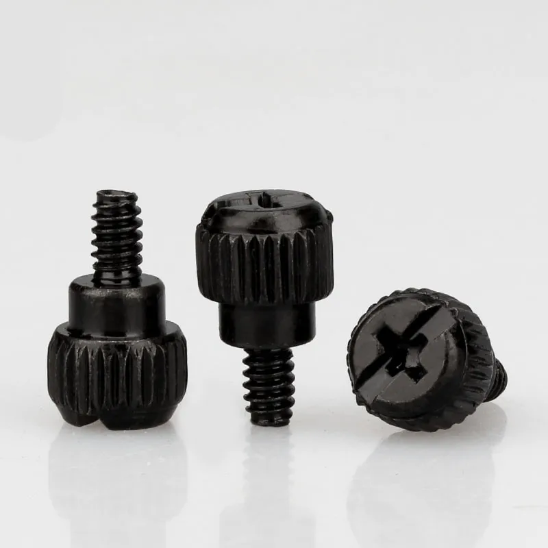 10pcs 6#-32*5/6mmThread Teeth Length 5mm 6mm Computer Pc Case Cooling Fan Toolless Adjustment Screw Thumbscrews Thumb Screw M3.5