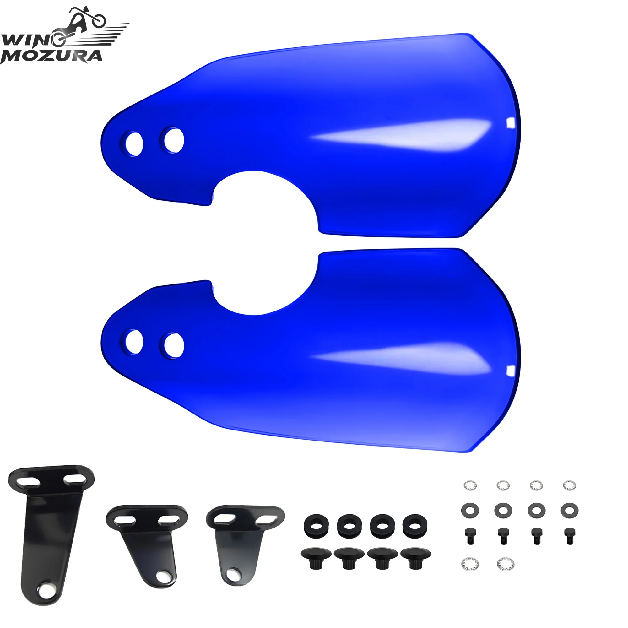 

Blue Colorful Handlebar Handguards Hand Shield Protector For Harley Softail Fat Bob 2018-23 Low Rider S 2020-23 Sport Glide FLSB