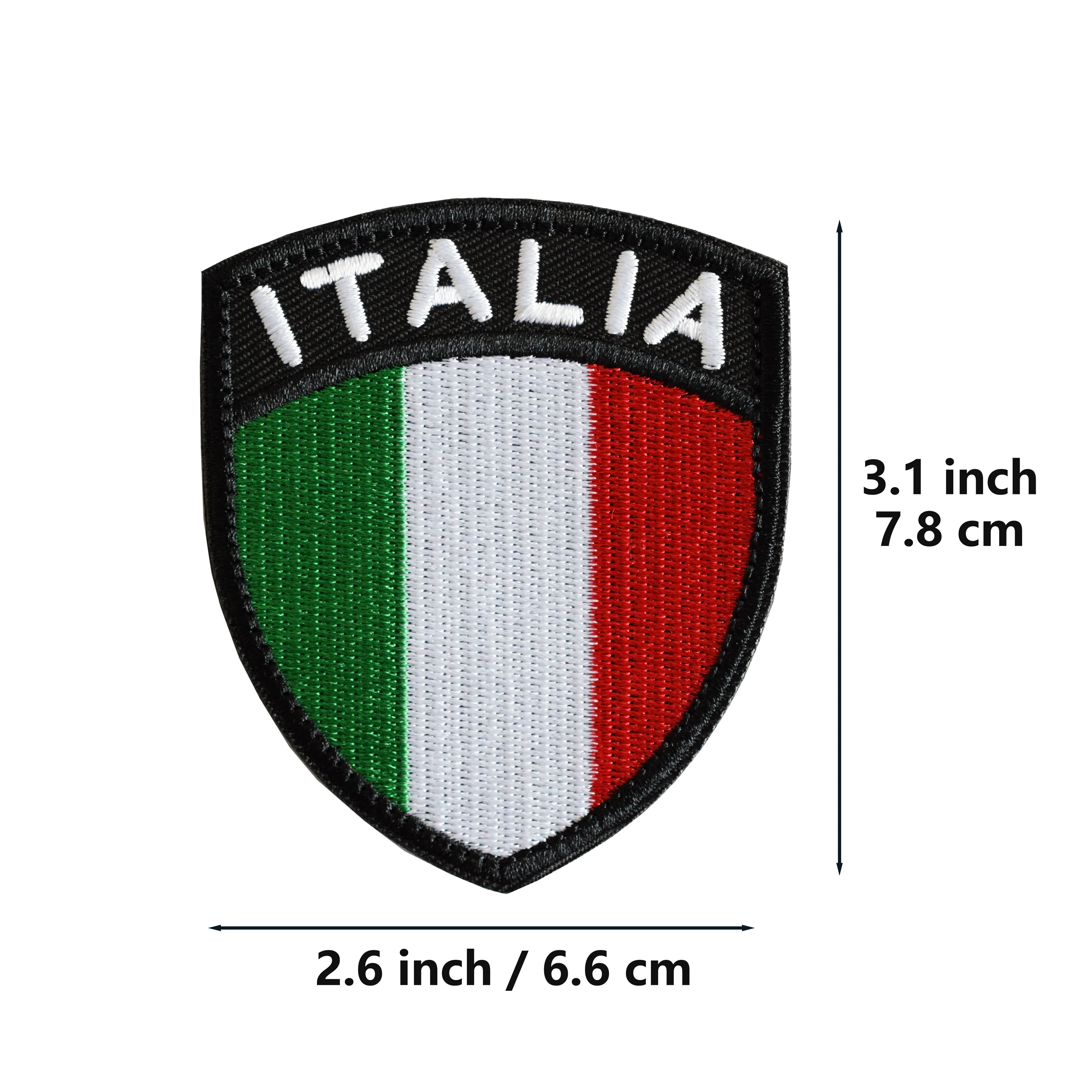 2 szt. Haftowana naszywka z haftowaną tarczą Italia i łatka taktyczna flaga włoch naszywka