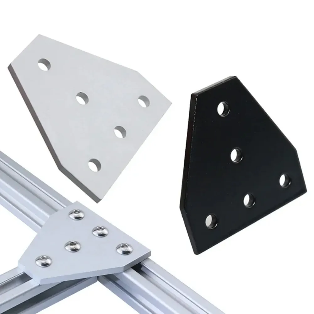 1pcs T/L type 5 Hole Joint Board Plate Corner Angle Bracket Connection Joint Strip for 2020 3030 4040 Aluminum Profile view 3