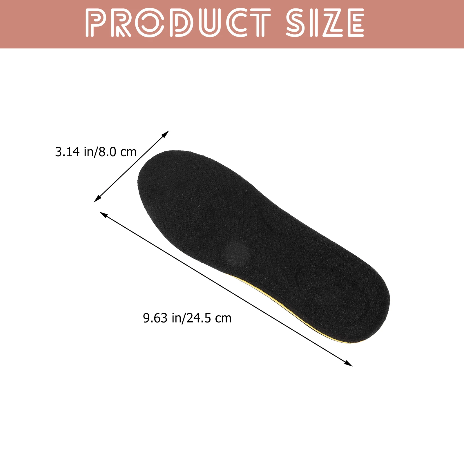 

1 Pair Orthotic Arch Support Insoles Flat Feet Pu Foot Inserts Antislip Breathable Shoe Pads For Women Men Plantar Care Insoles