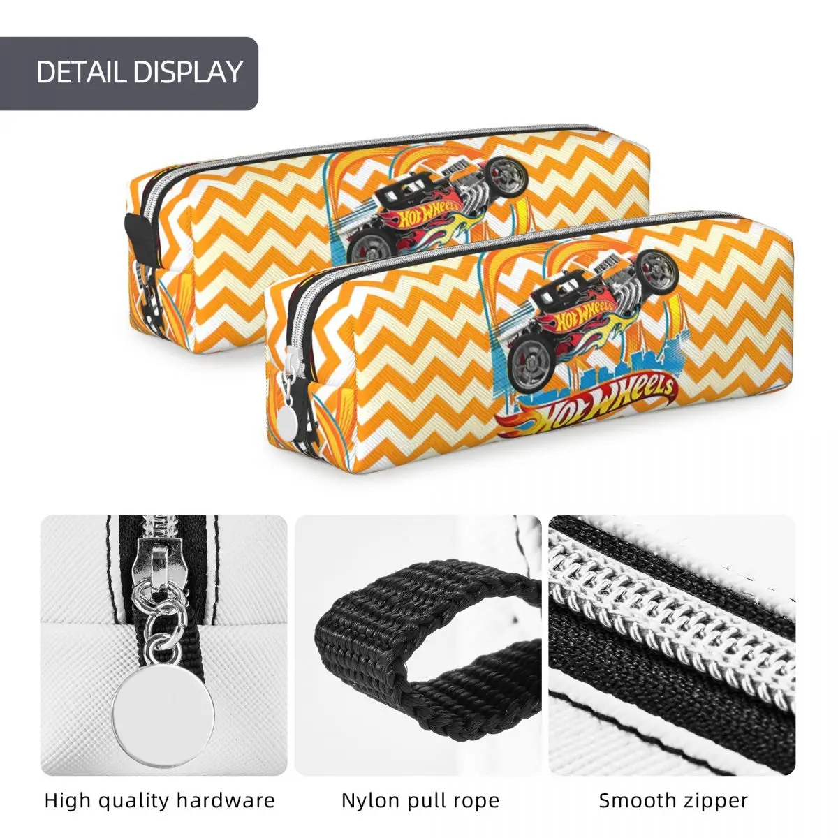 Cartoon Racing Hot Wheelss Unleashed Astuccio per matite Astuccio portapenne per ragazze Ragazzi Borse Studenti Scuola di cancelleria cosmetica