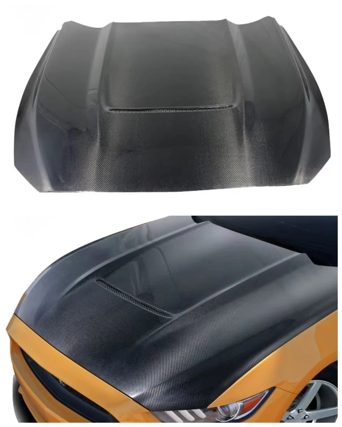 

For 2015-2017 Mustang Engine Hood Carbon Fiber Mustang Gt 350 Hood