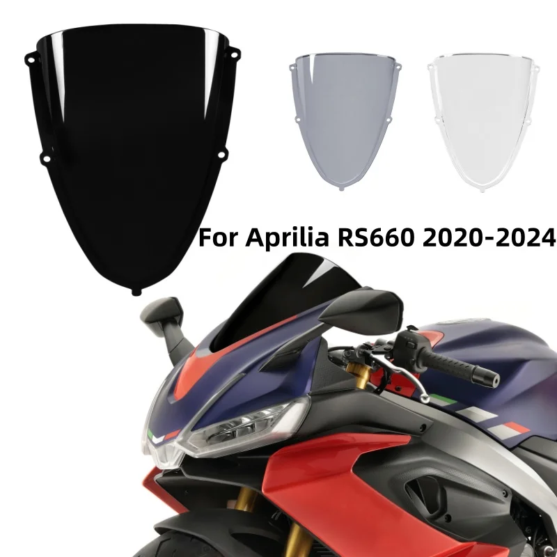 

For Aprilia RS660 RS 660 Motorcycle Double Bubble Front For RS660 Windshield Windscreen Wind Deflector 2020 2021 2022 2023 2024