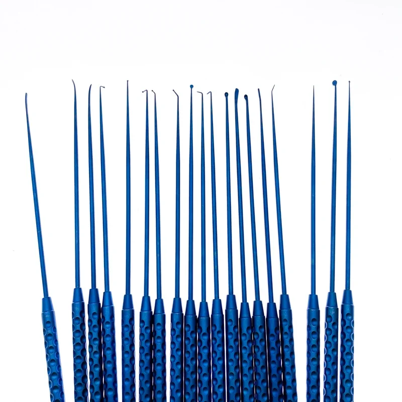 

21cm Micro Nerve Hook Vessel Hook Micro Curette Nerve Teardrop Disserctor Micro Spatula Dissectors Titanium