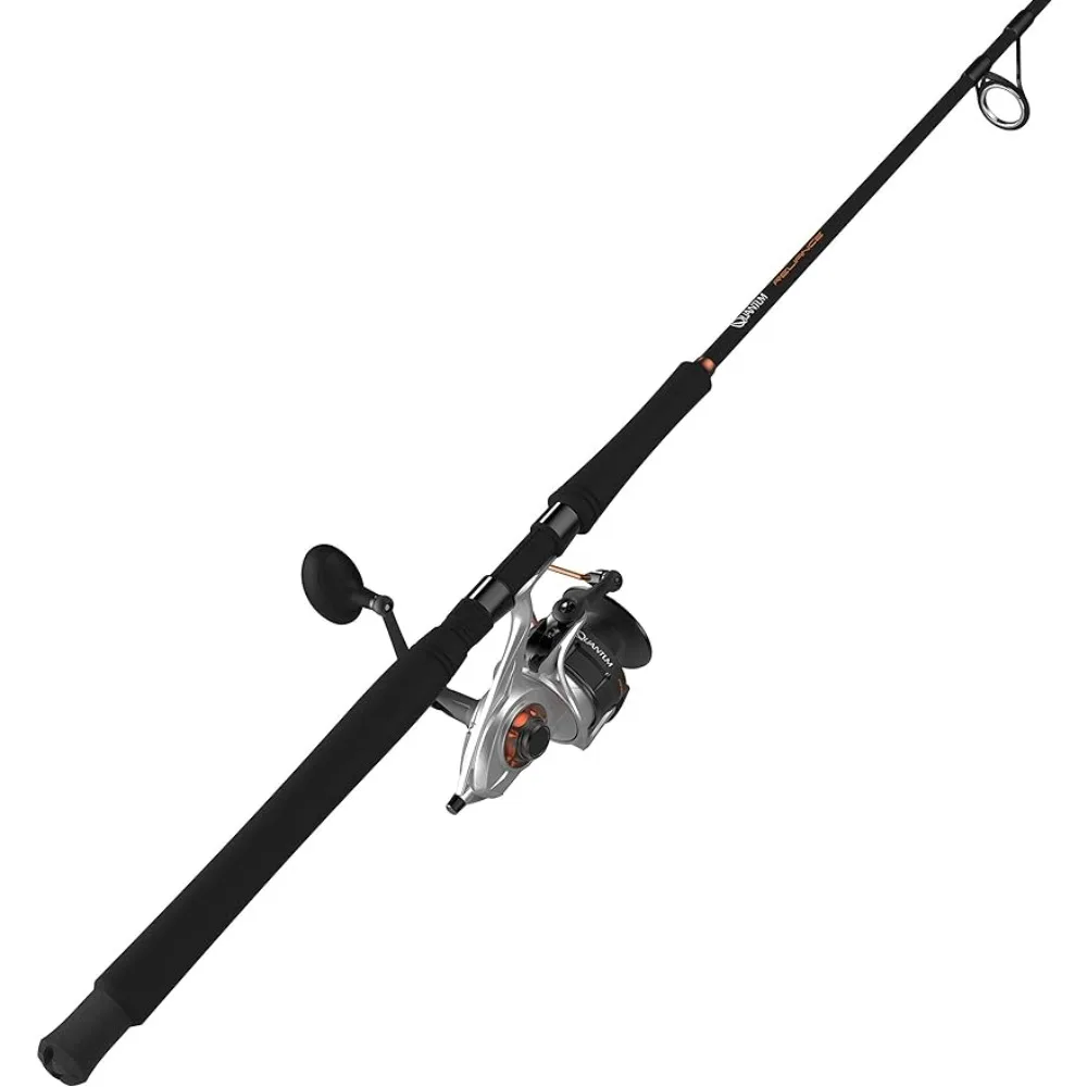 

Spinning Reel and Fishing Rod Combo, Changeable Right- or Left-Hand Retrieve, Graphite Rod with Durable EVA Handle, Silver/Black