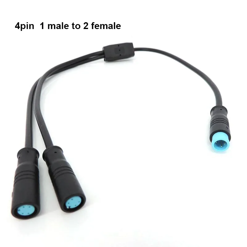 M8 waterdichte 1 mannelijke naar 2 vrouwelijke 2/3/4/5/6-pins Ebike DC splitter sensor connector kabel elektrische fiets stootverbinding ebike stekker