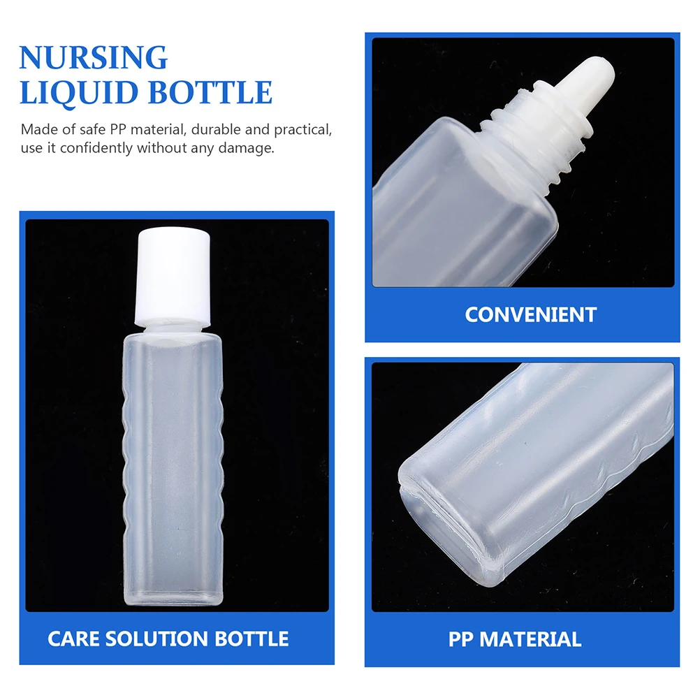 

30pcs Mirror Box Accessories Lightweight Mini Travel Bottles Leakproof Portable Empty Plastic Small White For