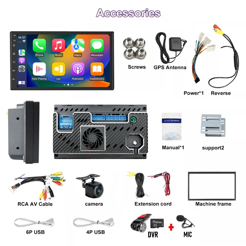 7 "4 + 64 GB Voor Nissan Note 2004-2012 Autoradio Draadloze Carplay Android Auto Head Unit Stuurbediening Google Kaart