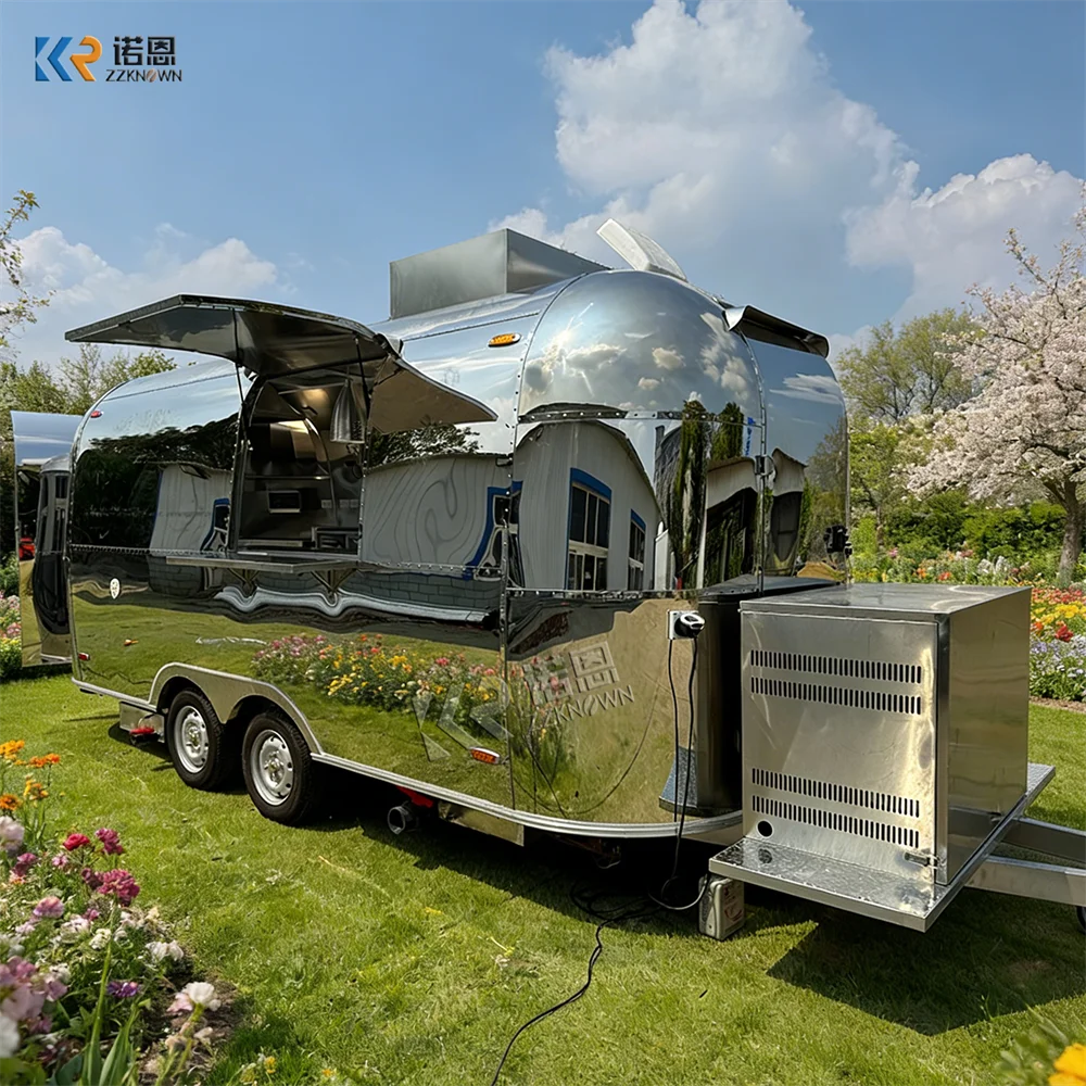 

Commercial Coffee Catering Food Trailer Soft Ice Cream Truck Beverage Fast Food Truck Fully Equipped Commercial Kitchen