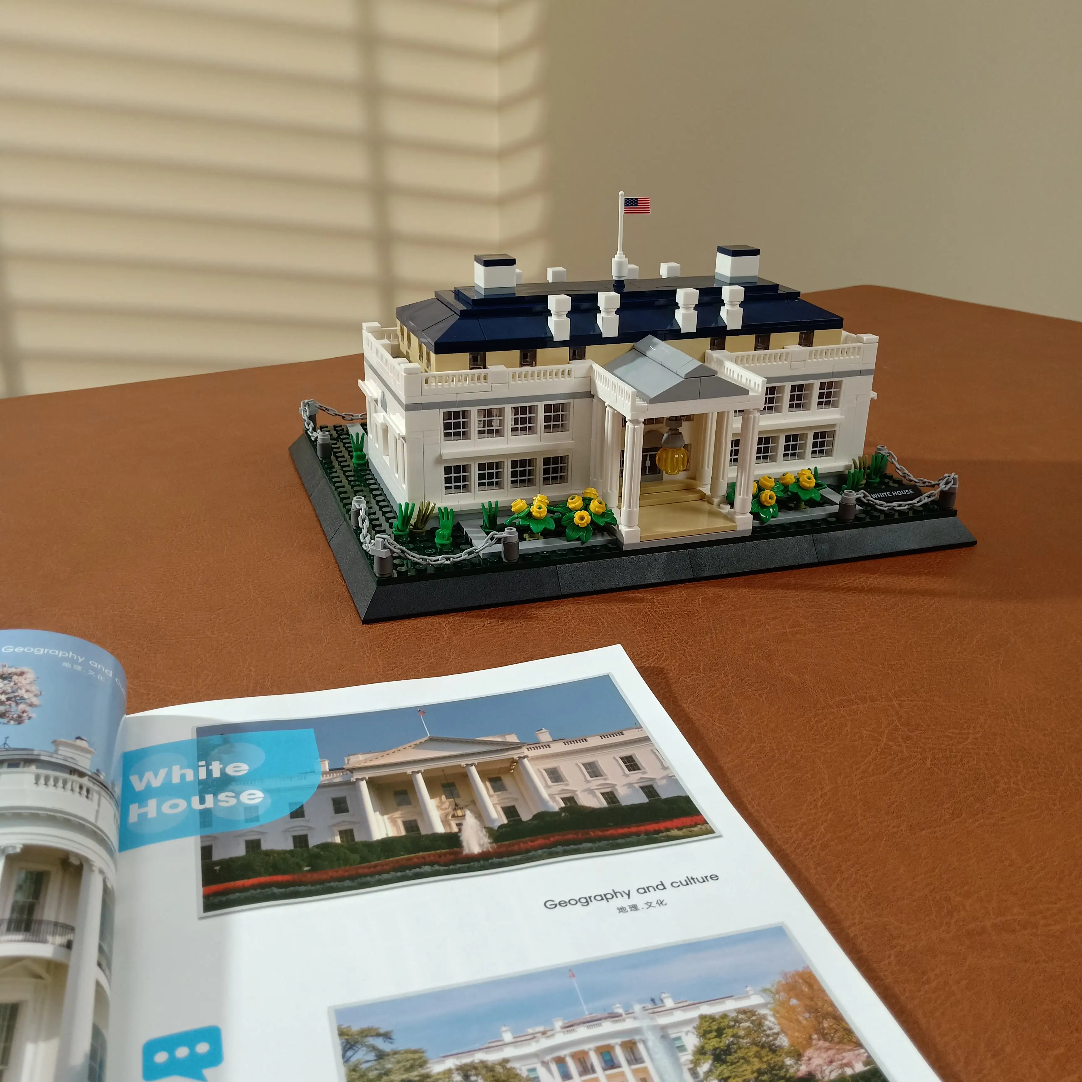 894 PCS MOC Witte Huis-Washington D.C., Amerikaanse bouwset, DIY architectuurmodel met hoge moeilijkheidsgraad, woondecoratie & cadeau