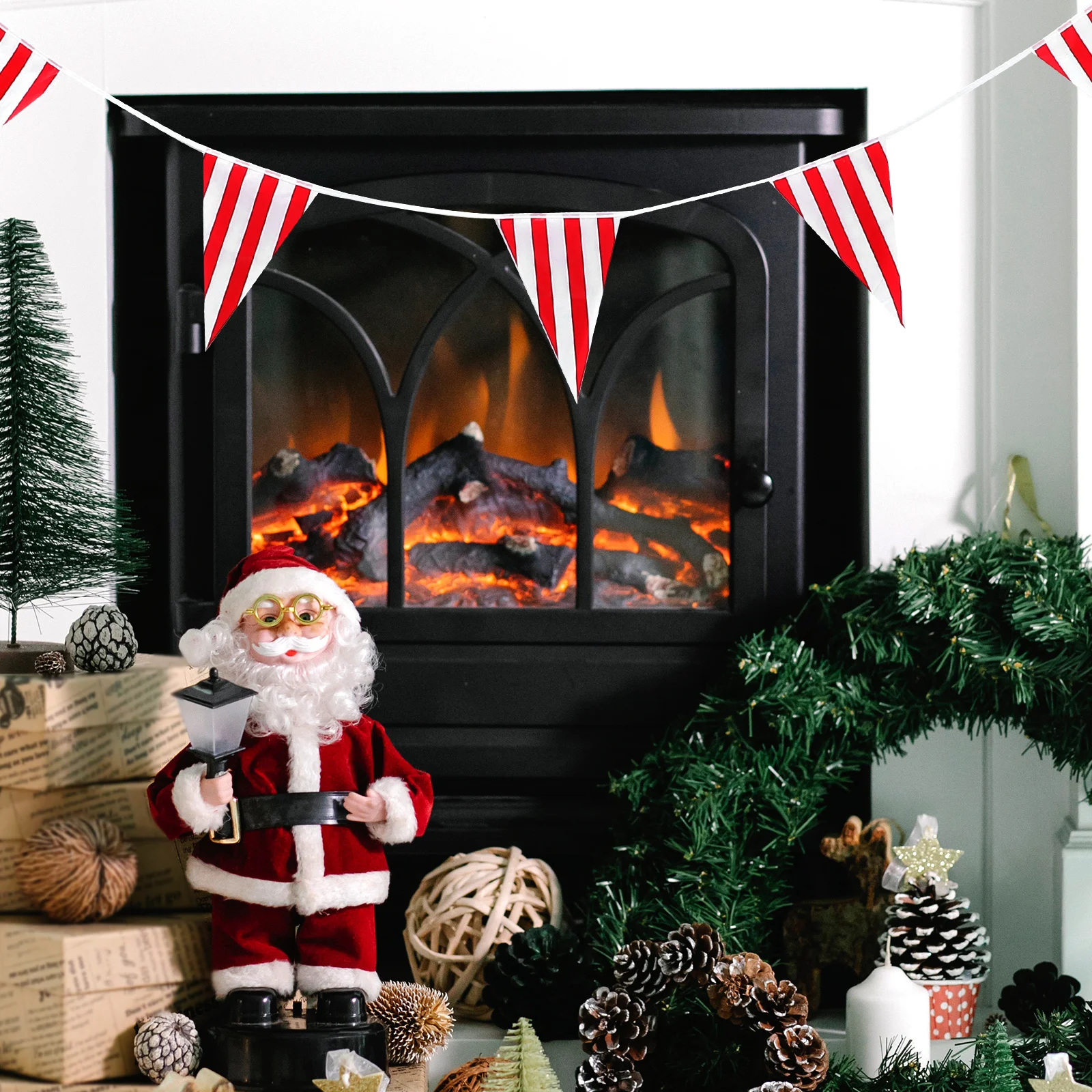 

1Set Triangle Bunting Flag Colorful Pennant Banner Hanging Party String Flags for Graduation Holiday Garden Celebration