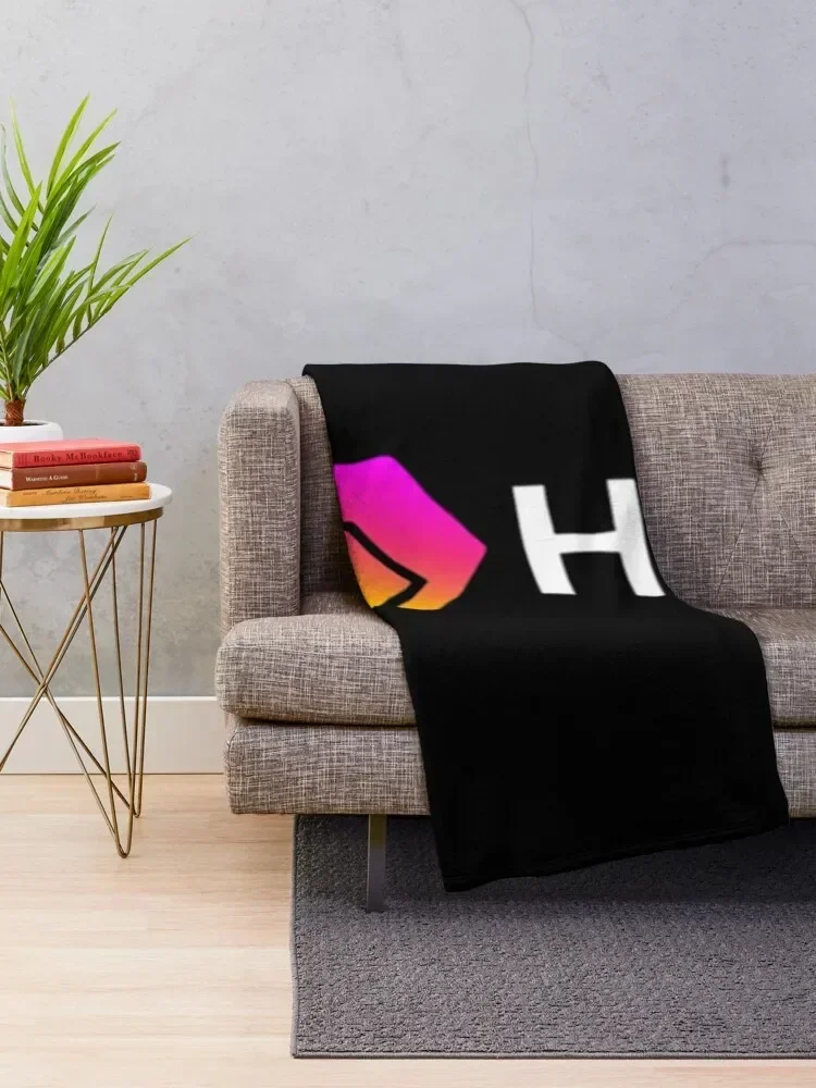 HEX Crypto Hexagon Logo Throw Blanket Summer Plush wednesday Blankets