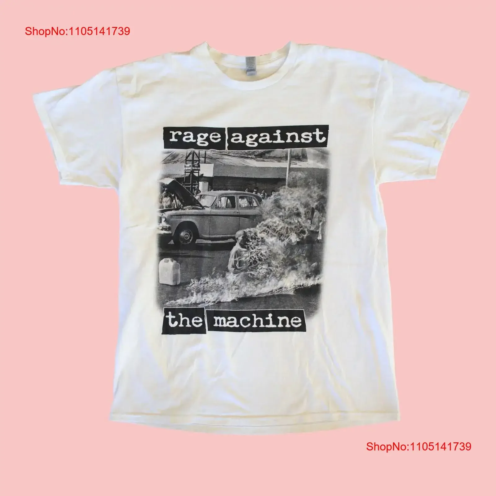 

Обложка альбома Rage Against The Machine Футболка Skater White Band Merch L винтажная стираная мягкая модная дышащая графика растянутая